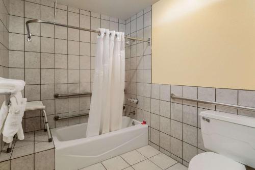 盖洛普盖洛普伊克诺旅店的浴室配有白色浴缸和卫生间。