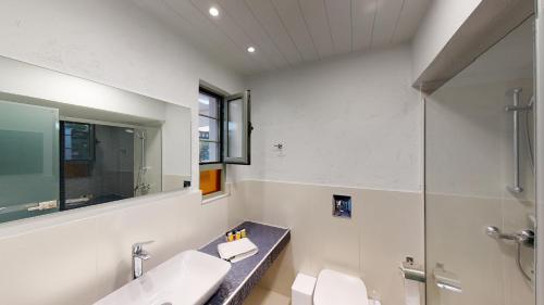 Kástro TornézeVIP APARTMENTS的一间带水槽和镜子的浴室