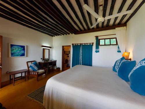 Peponi Hotel Lamu - Kenya客房内的一张或多张床位