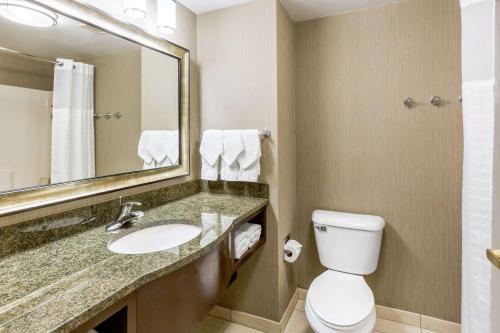 洛根国际机场康福特茵旅馆&套房酒店的一间浴室