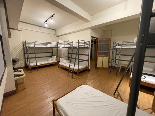Chiayi Petite Hostel客房内的一张或多张双层床