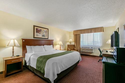 Quality Inn near Monument Health Rapid City Hospital客房内的一张或多张床位