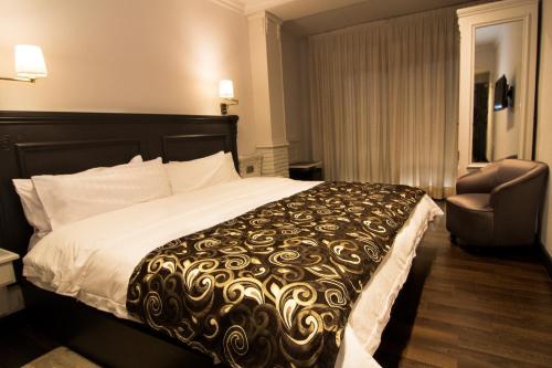 维拉新安怡维拉奥泰尔酒店的配有一张床和一把椅子的酒店客房