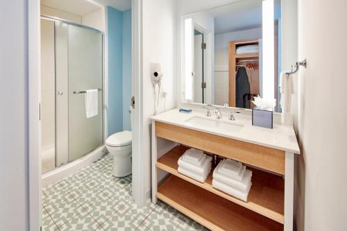 奥兰多无尽夏日度假村 – 码头酒店的一间带水槽、卫生间和镜子的浴室