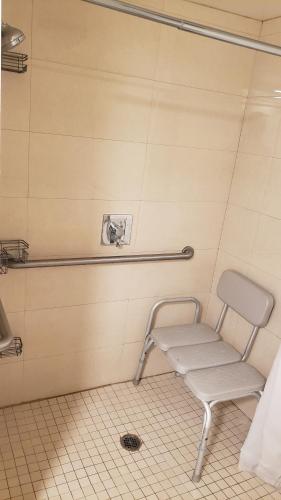 英格尔伍德LAX皇家世纪酒店的毛巾浴室内的椅子