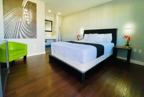 Hotel Villa Serena客房内的一张或多张床位