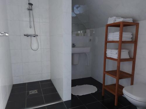 Piaam皮母斯戴特住宿加早餐旅馆的带淋浴和卫生间的浴室