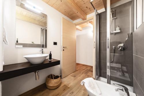 Aosta Centre Apartments - Martinet 17的一间浴室