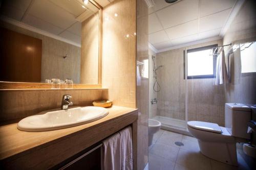 阿尔么丽亚托利鲁斯高级酒店的一间带水槽、淋浴和卫生间的浴室