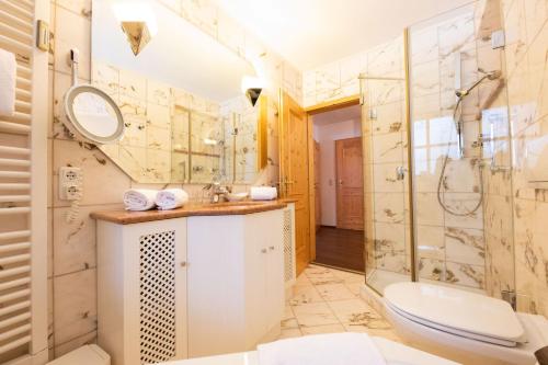 格赖瑙Edelrose的一间带卫生间和淋浴的浴室