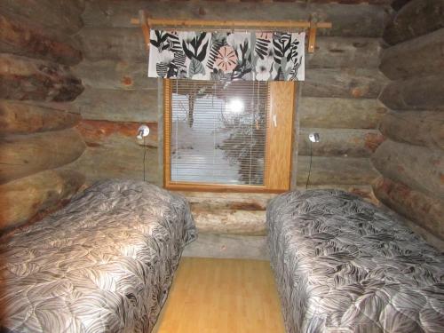鲁卡鲁卡凯库别墅度假屋的一间卧室设有一张床和一个窗口