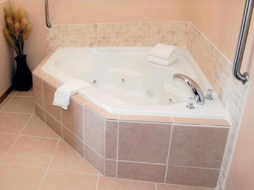 埃尔帕索索鲁纳酒店的浴室内配有浴缸和水槽