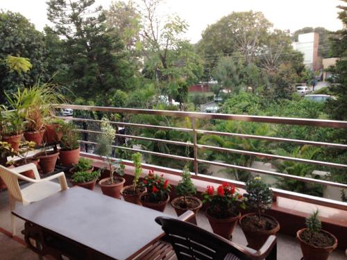 Luxurious Homestay- Chandīgarh的阳台或露台