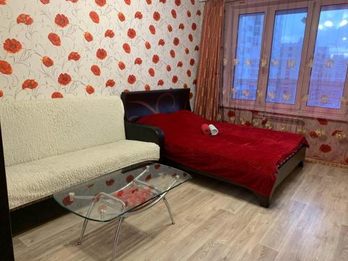Уютная квартира на Захарова客房内的一张或多张床位