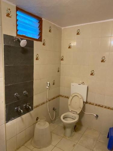 蒂鲁帕蒂KVP RESIDENCY的一间带卫生间和淋浴的浴室