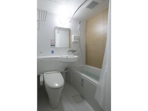 京都R & B Hotel Kyoto Shijo Kawaramachi - Vacation STAY 74220的浴室配有卫生间、盥洗盆和浴缸。