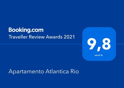 Apartamento Atlantica Rio的证书、奖牌、标识或其他文件