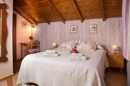 圣卡洛斯-德巴里洛切哈斯提莉亚凯蒂酒店的卧室配有白色床和毛巾
