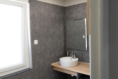 勒特雷波尔O2 Horizon的一间带水槽和镜子的浴室