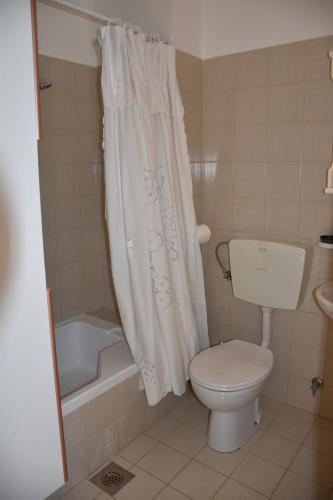 洛雷茨卡APP Rojko的一间带卫生间和浴缸的浴室