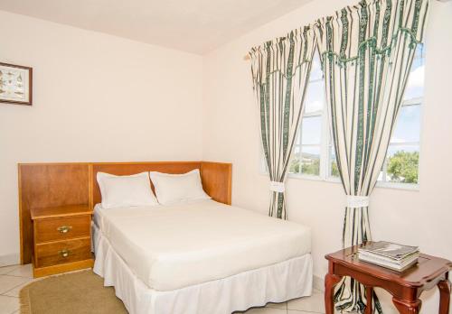 圣约翰斯加勒比套房酒店的一间卧室设有一张床和一个窗口