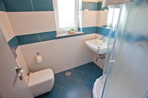 Branik奥斯特里亚旅馆的一间带卫生间和水槽的浴室