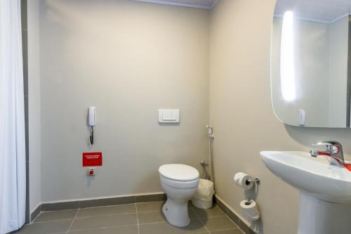 亚美利加纳Ibis Americana的浴室配有白色卫生间和盥洗盆。