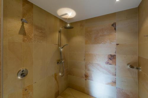 塞默灵观景楼酒店的带淋浴喷头的浴室
