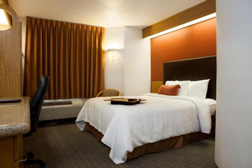 芒廷霍姆高山家园旅馆 的一间设有大床和窗户的酒店客房