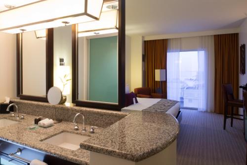 坚岩酒店&加比洛克西赌场的一间浴室