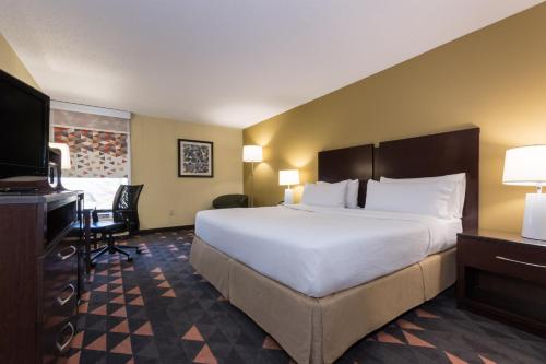 兰伯顿兰巴顿假日酒店的酒店客房设有一张大床和一台电视。