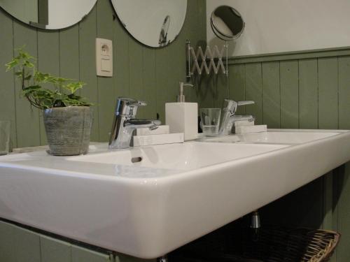 Herne常春藤住宿加早餐旅馆的浴室设有白色水槽和镜子