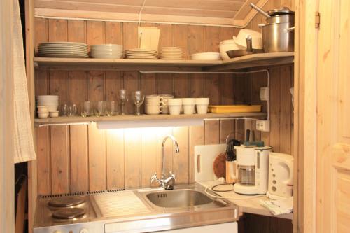 Melkevoll Bretun Camping的厨房或小厨房