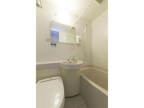 名古屋R&B HOTEL NAGOYA SAKAE HIGASHI - Vacation STAY 14030v的浴室配有卫生间、盥洗盆和浴缸。