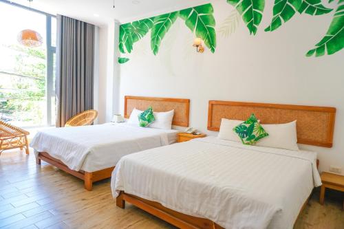 Viva Hotel Phú Yên客房内的一张或多张床位