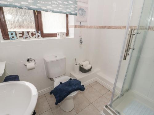 兰迪德诺40 Lloyd Street West的浴室配有卫生间、盥洗盆和淋浴。