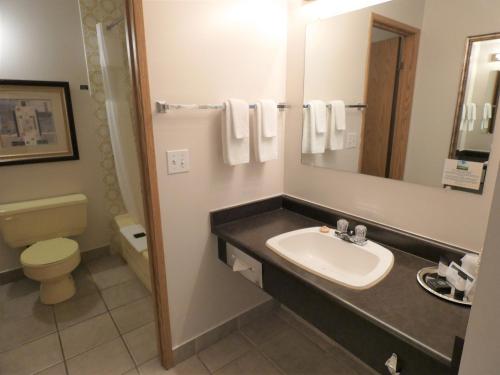 基洛纳迪尔沃思旅馆的一间带水槽、卫生间和镜子的浴室