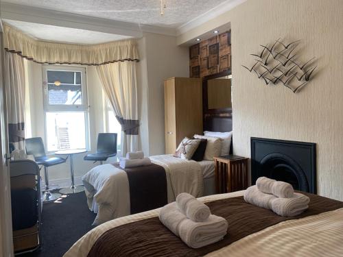 Arran Lodge B&B客房内的一张或多张床位