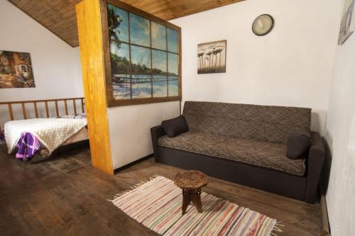 Isora帕索斯格兰达斯乡村公寓的带沙发和窗户的客厅