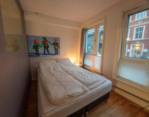 Nice, Modern Apartment in Central Bergen客房内的一张或多张床位