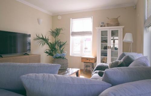 哈普萨卢Linnuse Apartement的客厅配有两张沙发和一台电视机