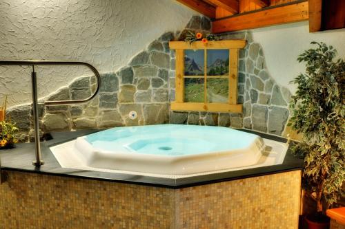 拉比阿尔伯戈米拉蒙蒂酒店的浴缸位于柜台上