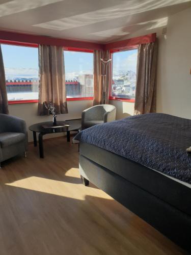 梅港北极酒店 客房内的一张或多张床位