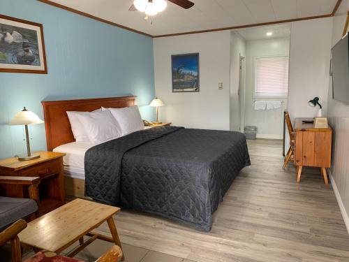 帕里桑德Town & Country Motel的酒店客房,配有床和沙发