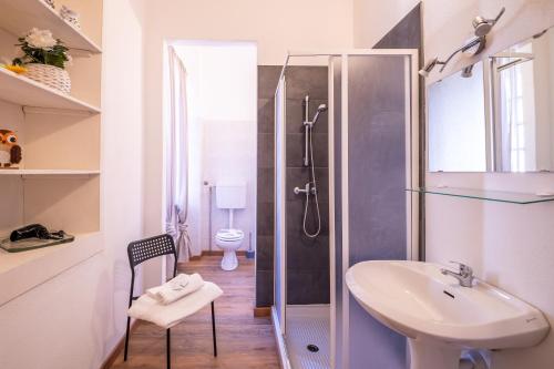 科利科丽城住宿加早餐旅馆的一间带水槽和淋浴的浴室