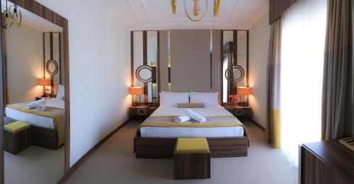 Burçman Hotel Vişne客房内的一张或多张床位