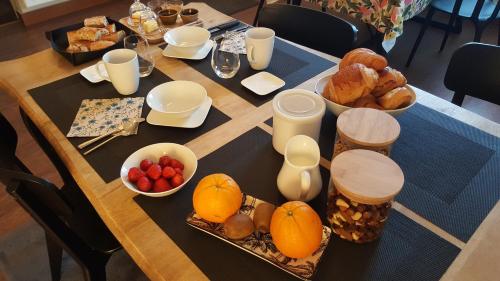 L'Aubinoise提供给客人的早餐选择