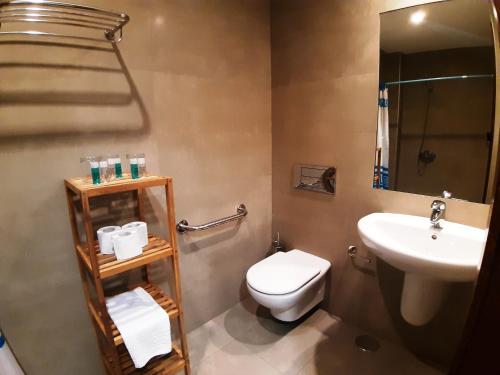 蓬费拉达尼尔瓦纳旅馆的一间带卫生间和水槽的浴室