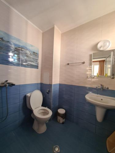 内塞伯尔Guest Rooms Kostovi的一间带卫生间和水槽的浴室