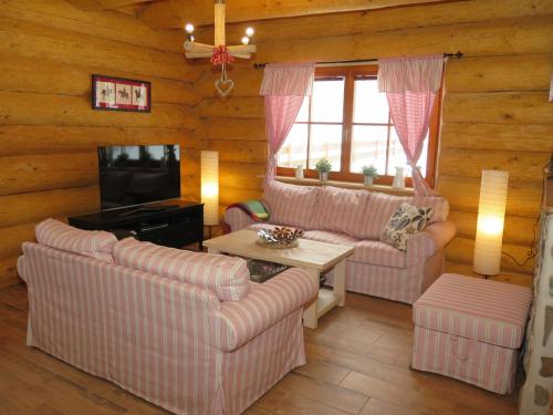 PohorskoChalet Lazny by Interhome的客厅配有两张沙发和一台电视